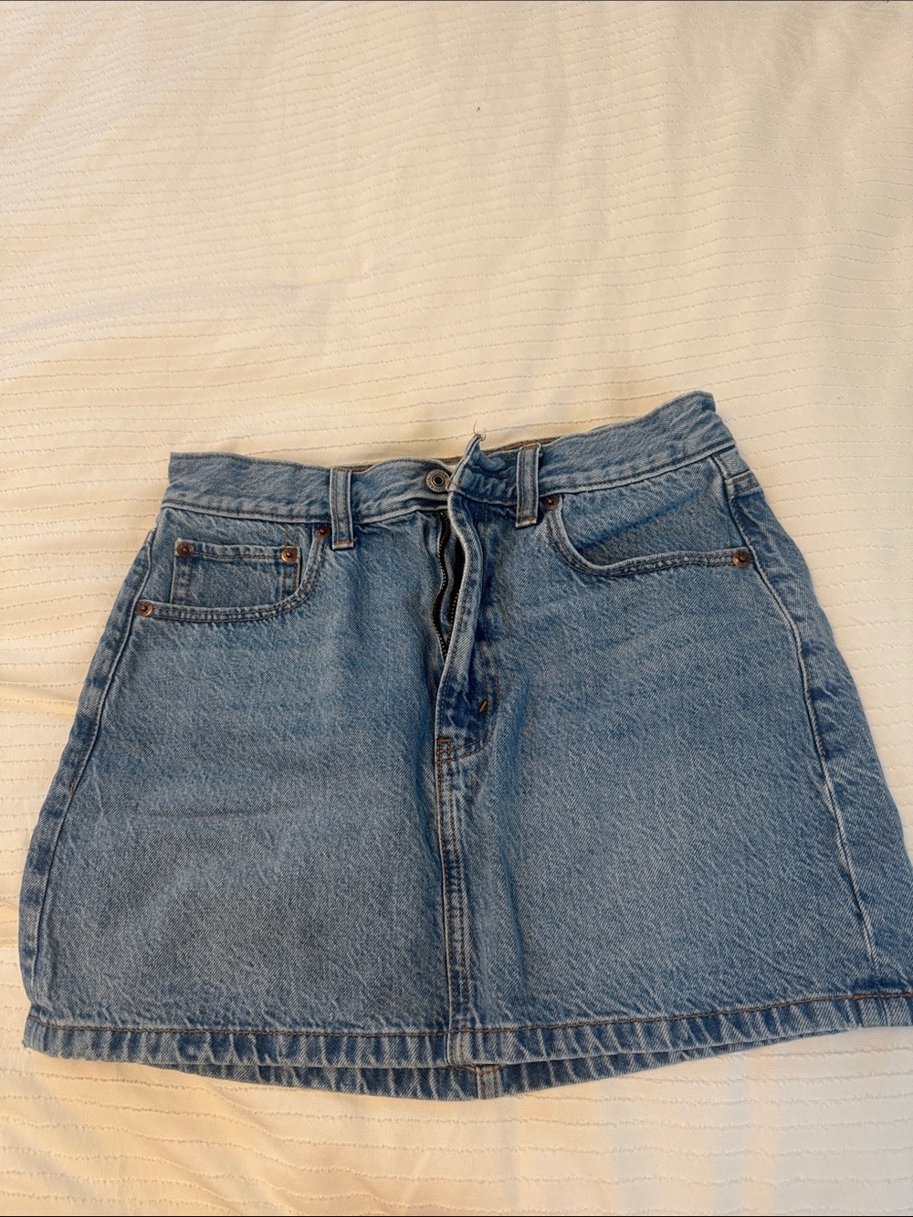 Abercrombie & Fitch Light Blue Denim Mini Skirt